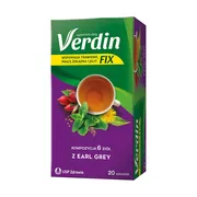 Verdin fix z Earl Grey, zioła do zaparzania, saszetki, 20 szt.