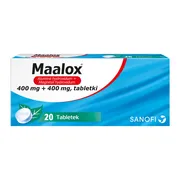 Maalox, 400 mg+400 mg, tabletki, 20 szt.