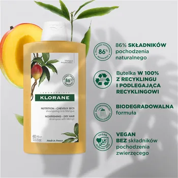 Klorane, szampon z mango, 400 ml