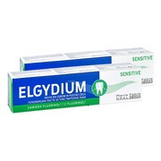 Zestaw 2 x Elgydium Sensitive, pasta do zębów w żelu, 75 ml