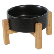Zolux Keramo Solo, miska ceramiczna na stojaku dla psów i kotów, 300 ml, czarna, 1 szt.