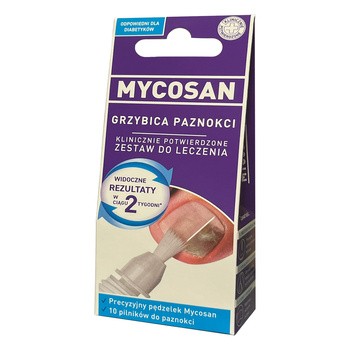 Mycosan Grzybica Paznokci, zestaw do leczenia, serum 5 ml + 10 pilniczków