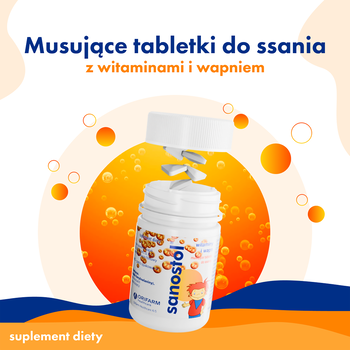 Sanostol, tabletki musujące do ssania, 60 szt.