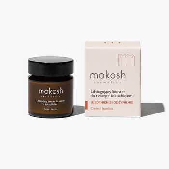Mokosh, liftingujący booster do twarzy z bakuchiolem, owies i bambus, 30 ml