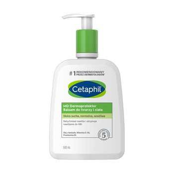 Cetaphil MD Dermoprotektor, balsam nawilżający do twarzy i ciała, 500 ml