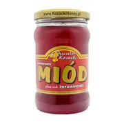 Pszczelarz Kozacki, Miodofrutti, miód z sokiem żurawinowym, 370 g
