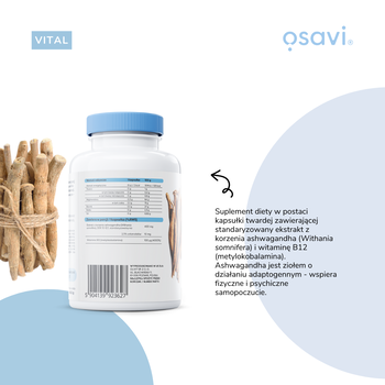 Osavi Ashwagandha Extra 400 mg, kapsułki twarde, 60 szt.
