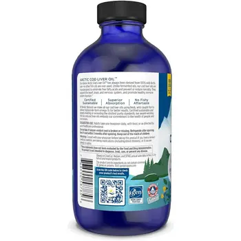 Nordic Naturals, Arctic Cod Liver Oil 1060 mg Lemon, płyn, 237 ml