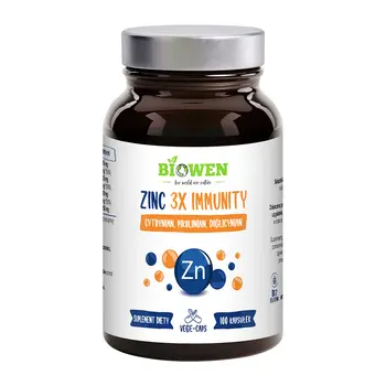 Biowen, Zinc 3X Immunity, kapsułki, 100 szt.
