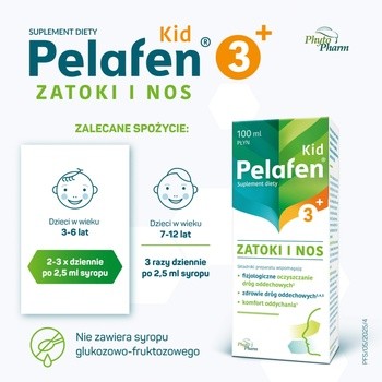 Pelafen Kid 3+ Zatoki i Nos, płyn, 100 ml