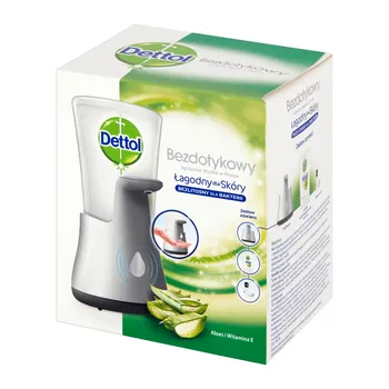 Dettol, bezdotykowy aplikator mydła w płynie, aloes i witamina E, 250 ml