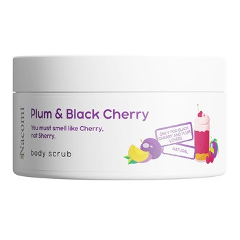 Nacomi, peeling do ciała o zapachu śliwki z czarną wiśnią, 100 ml
