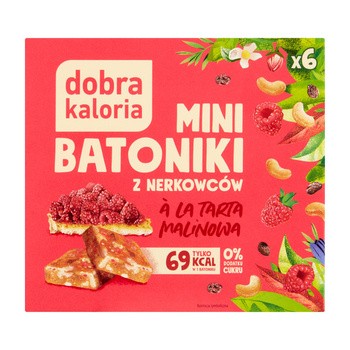 Dobra Kaloria, mini batoniki z nerkowców a'la tarta malinowa, 102 g