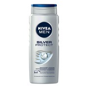 Nivea Men, żel pod prysznic 3w1, Silver Protect, 500 ml