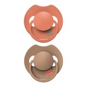 Canpol Lovi Prime, dynamiczny smoczek uspokajający silikonowy, 18 m+ Granola/Orange, 2 szt.