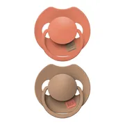 Canpol Lovi Prime, dynamiczny smoczek uspokajający silikonowy, 18 m+ Granola/Orange, 2 szt.