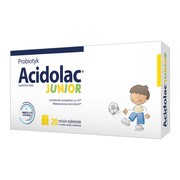 Acidolac Junior, misio-tabletki, smak białej czekolady, 20szt.
