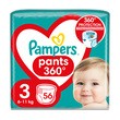 Pampers Pants 360 stopni, 3 (6-11 kg), pieluchomajtki jednorazowe, 56 szt.