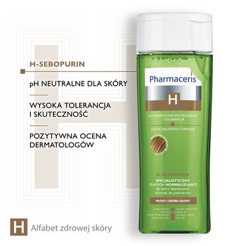 Pharmaceris H-Sebopurin, specjalistyczny szampon normalizujący do skóry łojotokowej, 250 ml