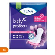 Zestaw 6 x TENA Lady Maxi, night, wkładki, 12 szt.
