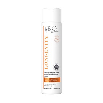 BeBio Longevity Regeneracja i Odżywienie, naturalny szampon do włosów, 300 ml