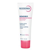 Bioderma Sensibio Defensive Rich, krem do skóry wrażliwej i ultrawrażliwej, bogata konsystencja, 40 ml