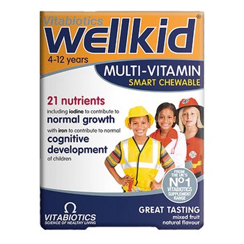 Vitabiotics Wellkid Multi-Vitamin, tabletki do żucia, smak owocowy, 30 szt.