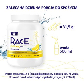 Ale Race Isotonic Drink Lemon Flavor, proszek, 544 g