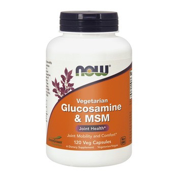 Now Foods, Glucosamine & MSM Vegetarian, kapsułki, 120 szt.