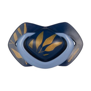 Canpol Babies Gold, smoczek silikonowy Light touch, symetryczny 6-18 m, niebieski, 2 szt.