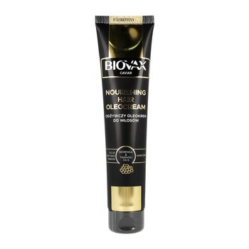 Biovax Glamour Caviar, odżywczy oleo-krem do włosów, oleje indyjskie Moringa i Tamanu, 125 ml