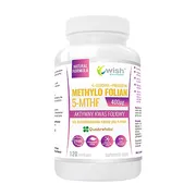 Wish Aktywny kwas foliowy Methylo Folian 5-MTHF + L-leucyna + Prebiotyk, kapsułki, 120szt.