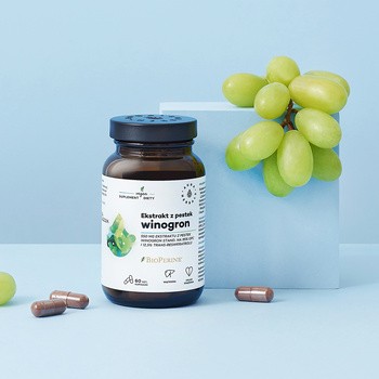 Aura Herbals, Ekstrakt z pestek winogron, kapsułki, 60 szt.