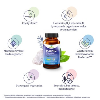 Naturell Magnez Organiczny+, kapsułki, 100 szt.