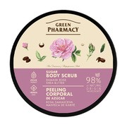 Green Pharmacy, peeling cukrowy do ciała, róża damasceńska i masło shea, 200 ml