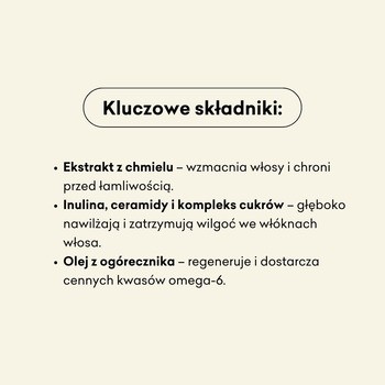 Mydlarnia 4 Szpaki, nawilżająca maska do włosów - Chmielowa, 190 ml