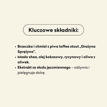 Mydlarnia 4 Szpaki, mydło naturalne w kostce, Piwne, 110 g