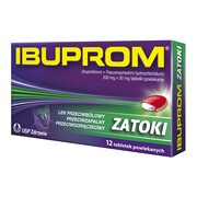 Ibuprom Zatoki, 200 mg + 30 mg, tabletki powlekane, 12 szt.