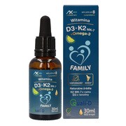 Ax Med Witamina D3 + K2 + Omega 3 Family, krople, 30 ml