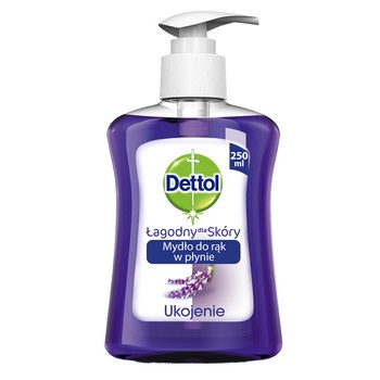 Dettol, antybakteryjne mydło w płynie, ukojenie, pompka, 250 ml