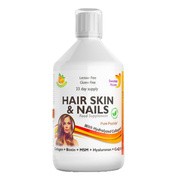 Swedish Nutra Hair Skin & Nails, płyn, smak pomarańczowy, 500 ml