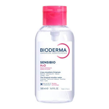 Bioderma Sensibio H2O, woda micelarna do skóry wrażliwej, butelka z pompką, 500 ml