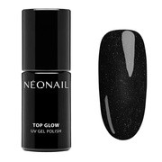 NeoNail, top hybrydowy, Top Glow Silver, 7,2 ml