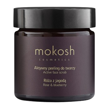 Mokosh aktywny peeling do twarzy, róża z jagodą, 60 ml