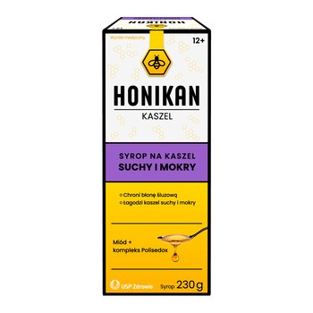Honikan Kaszel, syrop na kaszel suchy i mokry, 230 g
