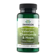 Swanson Full Spectrum Waleriana Rumianek i Chmiel, kapsułki, 60 szt.