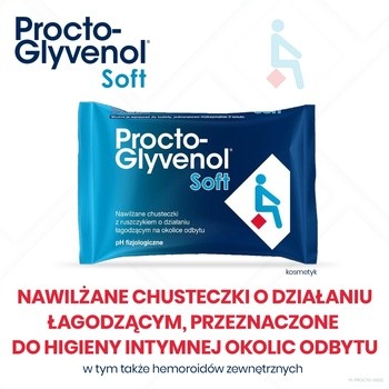Procto-Glyvenol Soft, nawilżane chusteczki dla osób z hemoroidami, 30 szt.