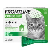 Frontline Combo Spot-on Kot i fretka, ochrona przeciw pchłom i kleszczom, krople w pipetach, 0,5 ml x 3 szt.