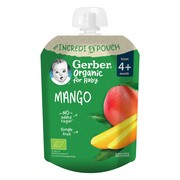Gerber Organic Deserek Mango, tubka, 4 m+, 80 g