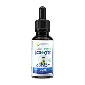 Wish Naturalna Witamina K2 + D3 Forte Junior, krople, 30 ml